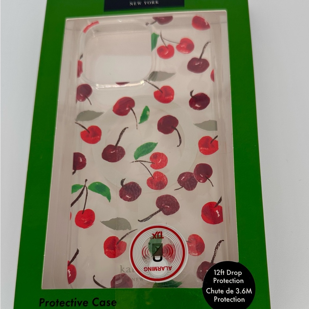 Kate Spade Cherry Design Phone Case - Red and Green 15 Pro Max